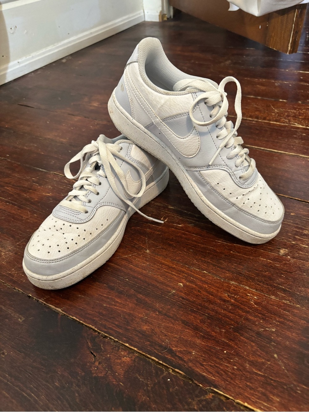 Nike Court Vision Low Next Nature sneakers in a light blue